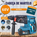 [MÊS DOS PAIS] Kit de ferramentas 4 em 1 Furadeira, Chave de fenda/Chave de impacto/Amolador/Martelo 2 baterias de 21 V Caixa